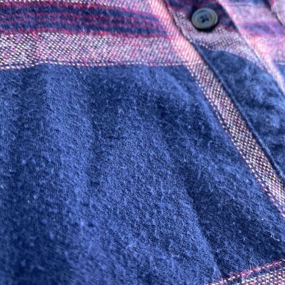 Woolrich Womens XXL Plaid Flannel Shirt Navy Down Long Sleeve 100% Cotton 0851 - Picture 5 of 9